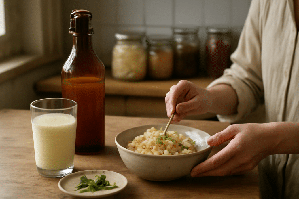 Ферментовані продукти в раціоні: кефір, комбуча, квашена капуста